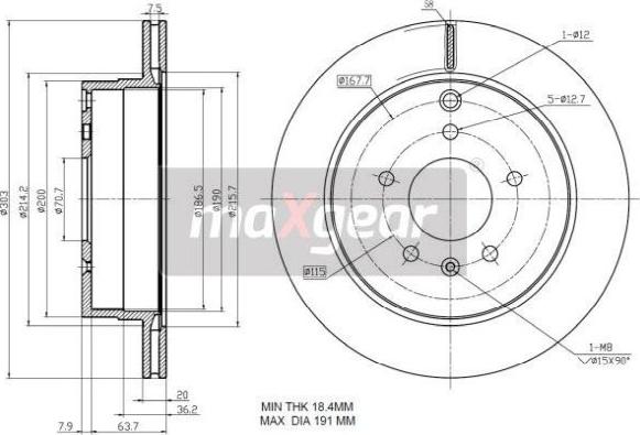 Maxgear 19-2370 - Brake Disc autospares.lv