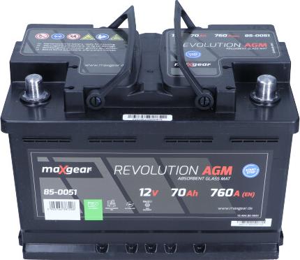 Maxgear 85-0051 - Starter Battery autospares.lv