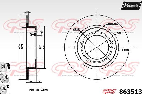 Maxtech 72948038 - Piston, brake caliper autospares.lv