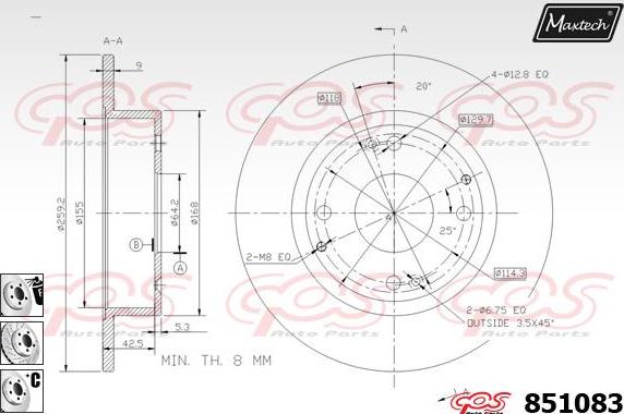 Maxtech 6262011 - Brake Caliper autospares.lv