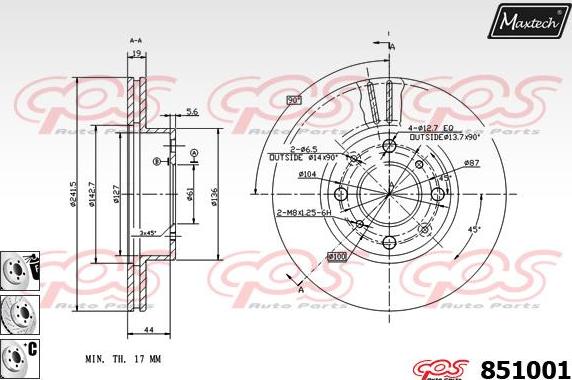 Maxtech 70200105 - Repair Kit, brake caliper autospares.lv