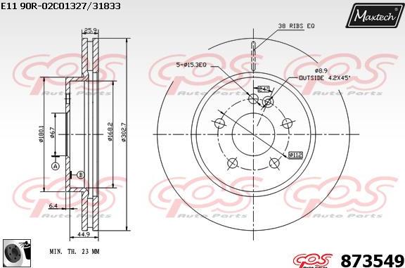 Maxtech 6272500 - Brake Caliper autospares.lv