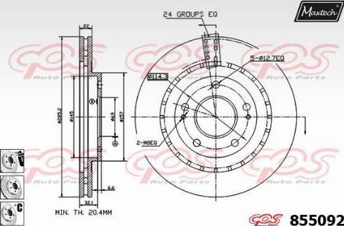 Maxtech 855092.6880 - Brake Disc autospares.lv