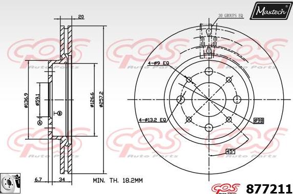 Maxtech 855092 - Brake Disc autospares.lv