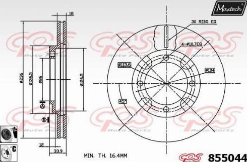 Maxtech 855044.6060 - Brake Disc autospares.lv