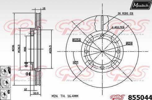 Maxtech 855044.6880 - Brake Disc autospares.lv