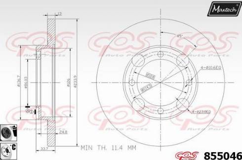 Maxtech 855046.6060 - Brake Disc autospares.lv