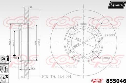 Maxtech 855046.6980 - Brake Disc autospares.lv