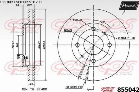 Maxtech 855042.0000 - Brake Disc autospares.lv