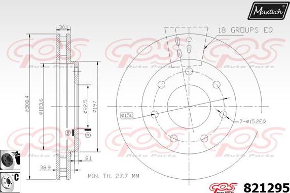 Maxtech 855042 - Brake Disc autospares.lv