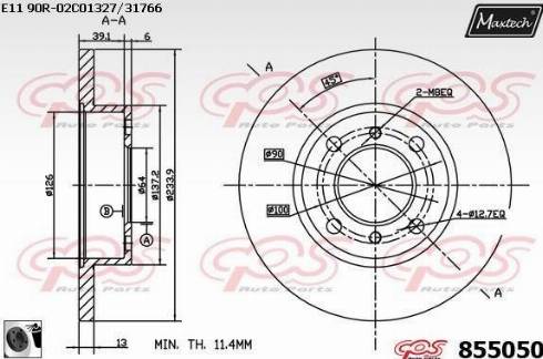 Maxtech 855050.0060 - Brake Disc autospares.lv