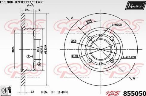 Maxtech 855050.0080 - Brake Disc autospares.lv