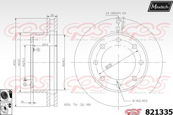 Maxtech 855051 - Brake Disc autospares.lv