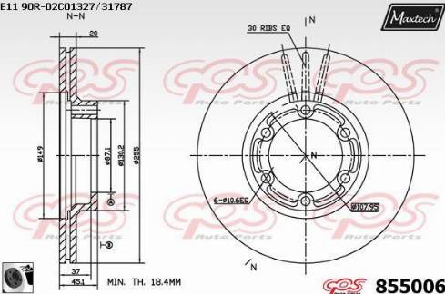 Maxtech 855006.0060 - Brake Disc autospares.lv