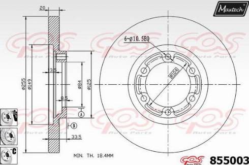 Quinton Hazell BDC3535 - Brake Disc autospares.lv