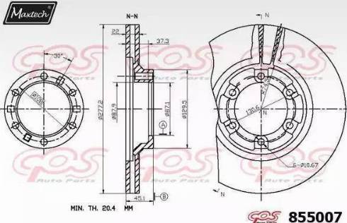 Maxtech 855007.6980 - Brake Disc autospares.lv