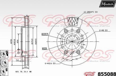 Maxtech 855088.6980 - Brake Disc autospares.lv