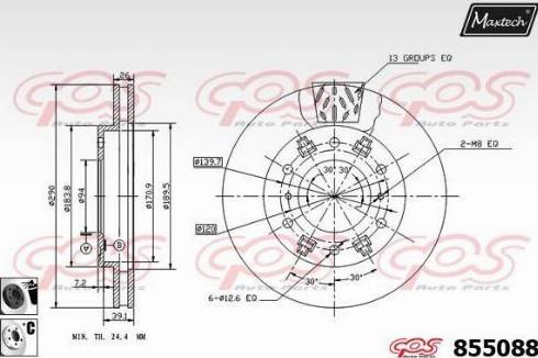 Maxtech 855088.6060 - Brake Disc autospares.lv