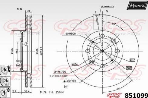 Maxtech 851099.6880 - Brake Disc autospares.lv