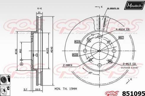 Maxtech 851095.6060 - Brake Disc autospares.lv