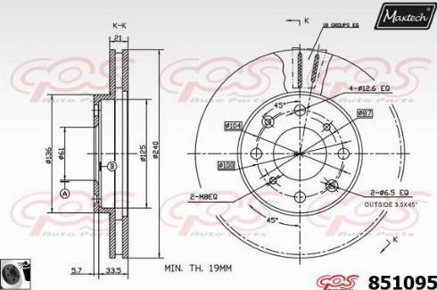 Maxtech 851095.0060 - Brake Disc autospares.lv