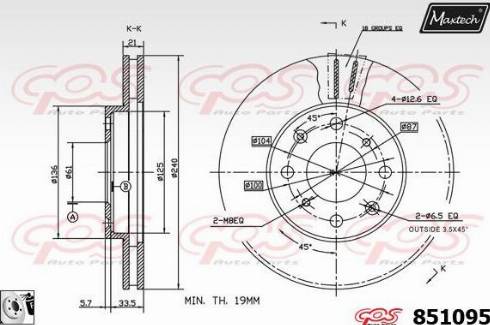 Maxtech 851095.0080 - Brake Disc autospares.lv