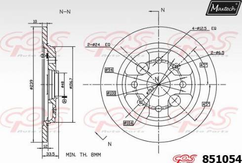 Maxtech 851054.0000 - Brake Disc autospares.lv