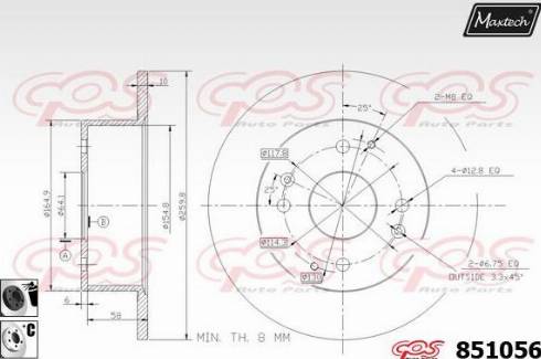 Maxtech 851056.6060 - Brake Disc autospares.lv