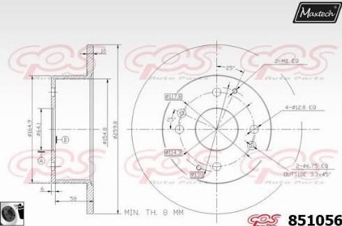 Maxtech 851056.0060 - Brake Disc autospares.lv