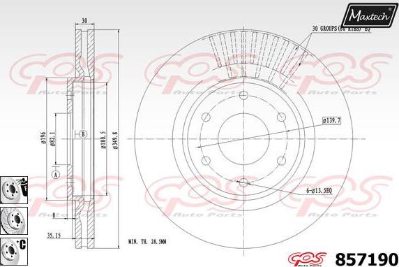 Maxtech 851062 - Brake Disc autospares.lv