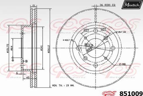 Maxtech 851009.0000 - Brake Disc autospares.lv