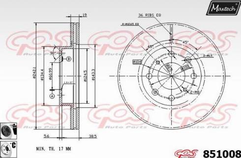 Maxtech 851008.6060 - Brake Disc autospares.lv