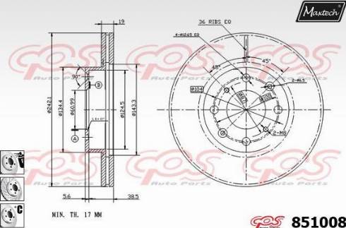 Maxtech 851008.6880 - Brake Disc autospares.lv