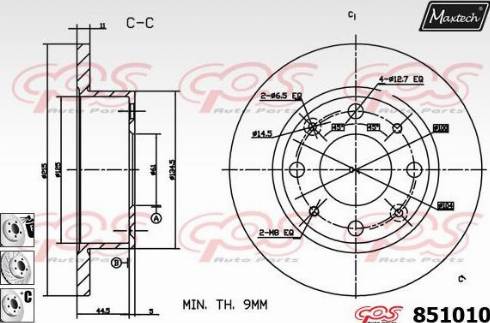 Maxtech 851010.6880 - Brake Disc autospares.lv