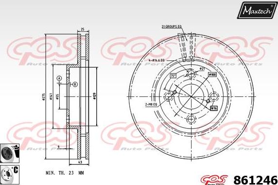 Maxtech 851010 - Brake Disc autospares.lv