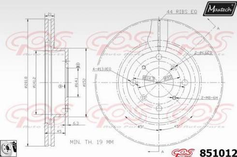 Maxtech 851012.0080 - Brake Disc autospares.lv