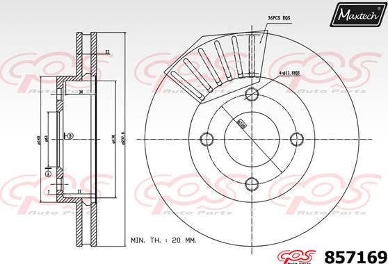 Maxtech 851083 - Brake Disc autospares.lv