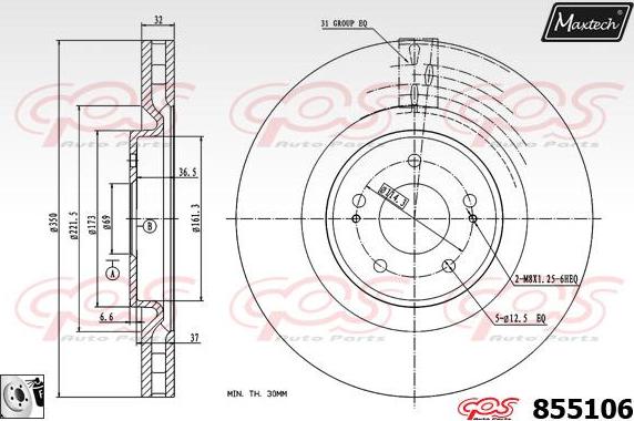 Maxtech 851031 - Brake Disc autospares.lv