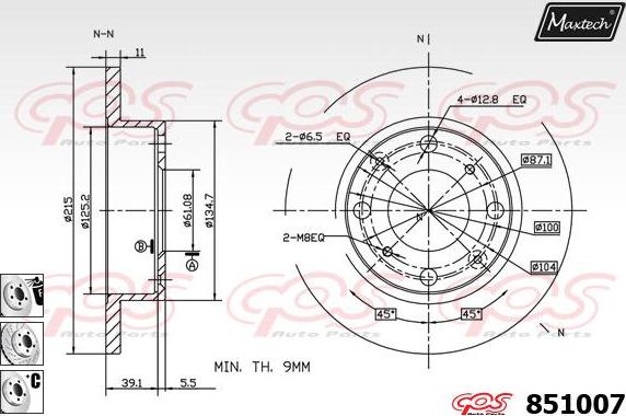 Maxtech 851032 - Brake Disc autospares.lv