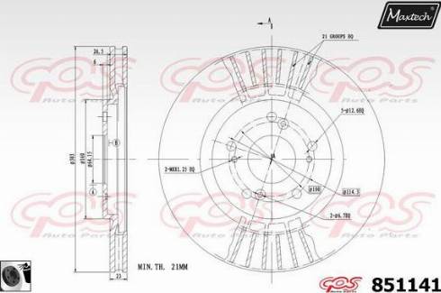 Maxtech 851141.0060 - Brake Disc autospares.lv