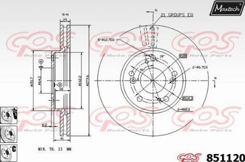 Maxtech 851120.6980 - Brake Disc autospares.lv