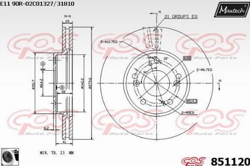 Maxtech 851120.0060 - Brake Disc autospares.lv