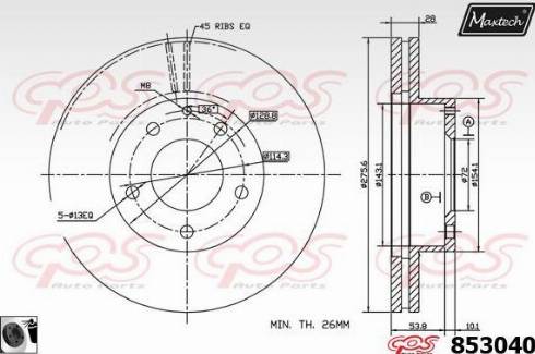 Maxtech 853040.0060 - Brake Disc autospares.lv