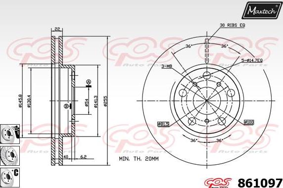 Maxtech 871060 - Brake Disc autospares.lv