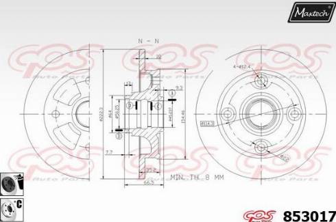 Maxtech 853017.6060 - Brake Disc autospares.lv