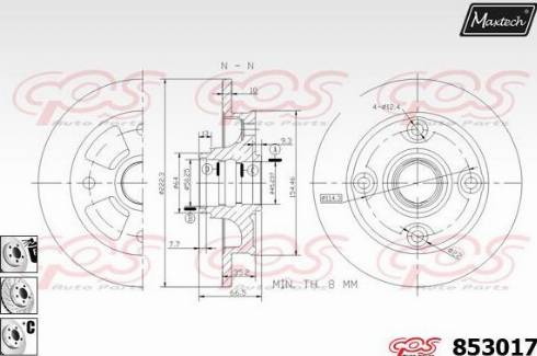 Maxtech 853017.6880 - Brake Disc autospares.lv