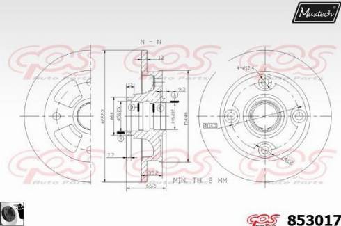 Maxtech 853017.0060 - Brake Disc autospares.lv