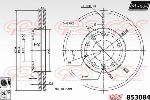 Maxtech 853084.6060 - Brake Disc autospares.lv