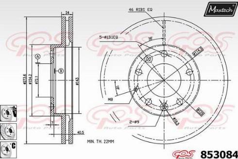 Maxtech 853084.6880 - Brake Disc autospares.lv