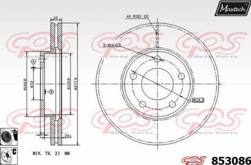 Maxtech 853086.6060 - Brake Disc autospares.lv